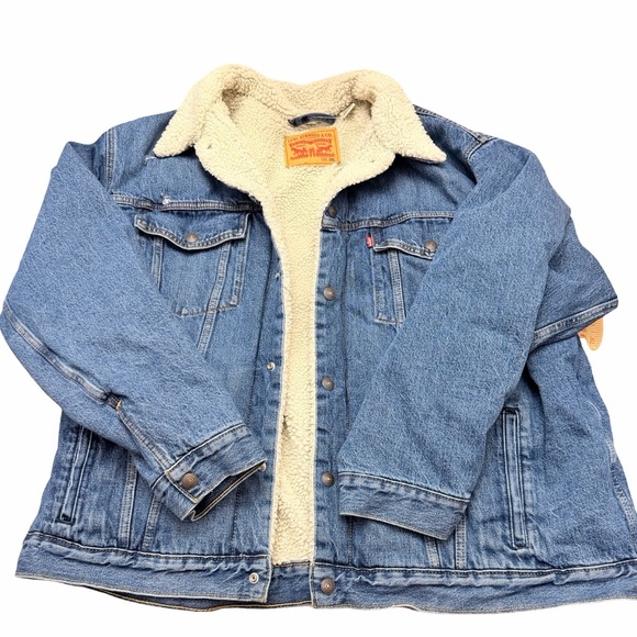 Levi's 3XL  Blue Denim Jacket with Sherpa Collar - Picture 2 of 11